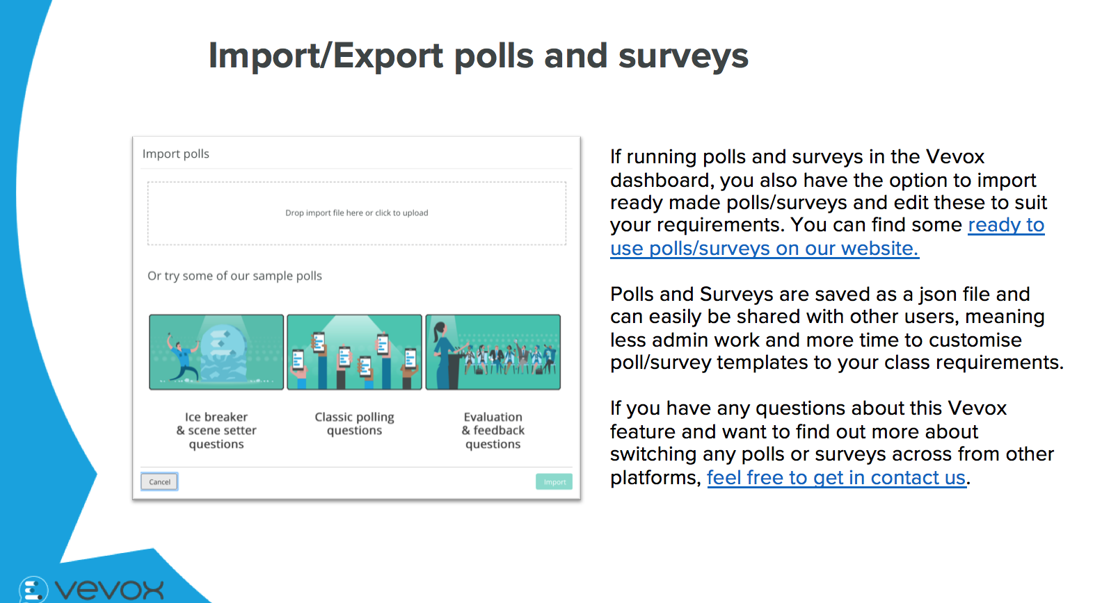 How to turn your current SRS polls into Vevox live polls